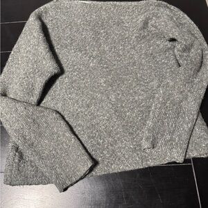Treasure & Bond Heathered Gray Women's Off the shoulder Sweater